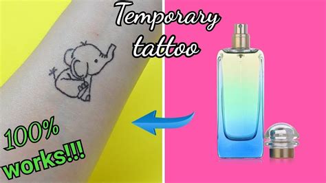 fake tattoos with perfume and water|how to make tattoos using perfume.